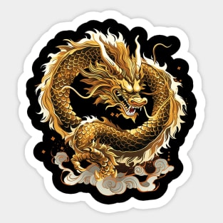 gold dragon Sticker